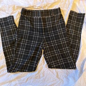 Forever 21 Plaid Slim Fit High Waisted Pants